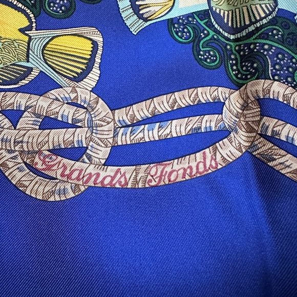 Hermès “Grands Fonds” Silk Vintage Scarf, Annie Faivre, 90cm, Collector’s Item - Picture 15 of 16